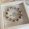 Pulseira Original Feita à Mão em Prata Doce de Toffee Rosa de Alto Valor, Novo Produto com Brilho Fino, Design Requintado e Simples, Versão Estudante
