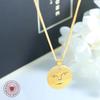 Joyería europea y americana estilo ins divertida hueca personalidad collar con colgante de cara sonriente mejor amiga de las niñas cadena clavicular acero de titanio