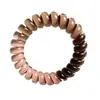 Diadema de color gel para el pelo tipo cable de teléfono, combinación de colores, cuerda para atar el pelo, alta elasticidad, cuerda para la cabeza de tres colores, cubierta de cuero, goma para coleta, accesorio para el pelo