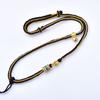 Cordão de pingente tecido à mão pendurado Tangkazakiram Estilo étnico masculino e feminino Retro All-match Colar de ajuste Corda