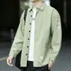Nova coleção de primavera e outono: jaqueta de trabalho masculina estilosa e descolada, camisa casual moderna e versátil, peça de outer wear longa e solta estilo Hong Kong