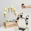 Suporte para Casquinha de Sorvete de Ferro Forjado Mesa de Sobremesas de Casamento Rack de Exibição de Sorvete Stand de Sorvete Celebridade da Internet Rack Criativo para Sobremesas