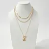 Cadena de Perlas Oceánicas de Venta Caliente Transfronteriza Europea y Americana Cadena para Clavícula de Mujer Colgante de Estrella de Mar y Concha Collar Multicapa Apilable Venta al por Mayor