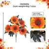 Amazon transfronterizo ramo de girasoles artificiales de color otoñal festival de la cosecha de Acción de Gracias decoración floral para el hogar flores artificiales
