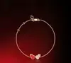 Pulseira Vintage Kirin Cabaça Cinco Flores com Joias de Ágata Vermelha Natural, Madrepérola Branca Incrustada com Diamantes, Estilo de Luxo Leve de Nicho