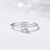 Anillo de Plata de Ley s925 Forma de Gota de Agua Pera Circonita para Mujer Anillo de Diamante Simuladp Transfronterizo Europeo Americano para Mujer Anillo de Compromiso Joyería de Mano