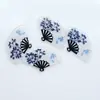 Estilo Chinês Tinta Folha de Bambu Acetato Ventilador de Furo Único DIY Novo Chinoiserie Grampo de Cabelo Grampo de Cabelo com Borla Pingente Acessórios de Joias