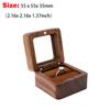 Caja de Madera Maciza para Pendientes de Mujer, Anillos, Joyero de Almacenamiento y Regalo, Nogal Negro Exclusivo Transfronterizo para Regalos de Enamorados Logo