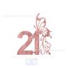 Venta caliente transfronteriza tarjeta de pastel de cumpleaños inserto mariposa digital brillo láser grabado decoración de pastel medio año
