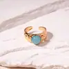 Anillos Redondos Irregulares Europeos y Americanos Transfronterizos Incrustados Anillos de Nicho de Alta Gama para Chicas Joyería Pequeña Exquisita Joyería de Mano para Mujeres