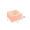 Caja de Cartón Blanco con Ventana para Pastel de Comercio Exterior Transfronterizo Cuadrada Caja para Hornear Cumpleaños Repostería Caja para Dulces Galletas Postre