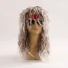 Peluca de Halloween COS Disfraz Negro Hombres Fiesta Disco Rock Cabello Rizado Halloween COSPLAY