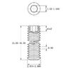 Tornillo de cabeza hexagonal de acero inoxidable 304 con extremo plano y cabeza plana DIN913, tornillo sin cabeza, M3-M10