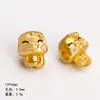 Doze Signos do Zodíaco Contas Espaçadoras Perfuradas Pulseira Dourada Fosca Acessórios para Joias DIY Acessórios para Chaveiro de Contas Ano do Cavalo Desenho