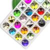 Botones de Vidrio Personalizados Varios Planos Cosidos a Mano Forma de Gota de Agua Marquise Cuadrado Redondo Diamante de Mineral Cosido a Mano Oro Doble Agujero