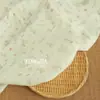 Em Estoque, Tecido Sarja de Algodão Escovado, Xadrez Desenho Animado Floral, Roupas Infantis, Tecidos para Roupas de Casa
