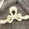 Nuevo Modelo 2025 Diseño Sencillo Pinza para el Cabello de Tiburón con Forma de Ola para la Parte Trasera de la Cabeza, Pinza Grande de Gama Alta para Mujeres
