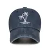 Protección Solar Gorra de Sol con Visera Curva Venta al por Mayor Gorra de Béisbol Moda Exterior Palmera Lavable Retro Europeo y Americano Versátil