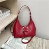 Bolso de moda estilo cinturón 2026, nuevo y elegante bolso de mano para mujer 2026 color liso versión coreana, bolso de hombro, bolso de axila