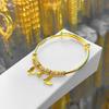 Pulsera de oro de Vietnam lirio mariposa orquídea abierta push-pull roja con sensación de alta gama joyería nueva