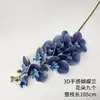 Flores artificiales azul bruma para bodas al por mayor, flores falsas de color bruma oscura para escenario de salón de bodas, decoración floral de fondo de pasillo