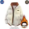 Marca Nasa Alta Calidad Estilo Pareja Falso Dos Piezas con Capucha Algodón Ropa de Abrigo para Hombre en Invierno Más Algodón Cálido Tendencia Marca Algodón Ropa de Abrigo Chaqueta