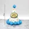 Sombrero de Cumpleaños para Niños y Adultos Punto Láser Reflectante Gorra Puntiaguda de Bola Gorra Puntiaguda de Fiesta Gorra de Corona Gorra de Bola Mao