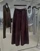 Recomendación PrincipalYuran 26 Nuevo Estilo Otoño Temprano Pantalones de Aire de Pierna Ancha Plisados Estilo Old Money Lavado con Enzimas Tencel Lino