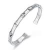 Pulseras de Bambú para Mujer, Pulseras Abiertas Retro Esmeriladas, Secciones Ascendentes, Regalo Sencillo para Dama, Pulseras de Bambú