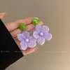Estilo Bosque Pequeños Frescos Aretes de Tela Chifón Flor Aretes de Girasol Moda Dulce Elegante Femenino Elegante Exquisitos