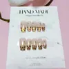 Manicure Personalizada de 10 Peças Codificada Feita à Mão, Adesivos de Unha Doces, Estilo de Luxo Acessível, Venda Direta da Fábrica Adesivos de Unha Usáveis