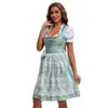 S-5XL Nuevo Disfraz Alemán Oktoberfest Tradicional Bávaro Estampado Étnico Falda de Cerveza Sirvienta