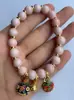 Pulseira de Cerâmica Artesanal Estilo Étnico Vintage 2024 para Homens e Mulheres, Pingente de Joia de Cerâmica Multicolorido no Atacado