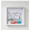 Marco de Fotos Conmemorativo de Explosiones Transfronterizas Caja de Almacenamiento de Boletos Caja de Boletos de Película Caja de Depósito Cuadrada Mapa Caja de Almacenamiento de Viaje Marco de Fotos