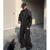Pantalones plisados de rayas caqui estilo retro americano con cinturón para hombre y mujer, nuevo estilo de verano, pantalones rectos holgados de pierna ancha