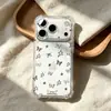 Case Transparente Colorido de Borboleta Compatível com Apple 15/17 Pro 16 para Mulheres OPPO Xiaomi Vivo Huawei com Airbag