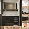 Juego de gabinete de baño de madera maciza, gabinete de almacenamiento de baño moderno negro, juego de tocador de baño, estilo campo francés impermeable