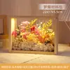 Porta-Retrato com Flores Secas Tridimensional Oco Feito à Mão Porta-Retrato com Flores Preservadas Pacote de Material DIY Acrílico com Luzes Estrutura de Exibição em Madeira Maciça