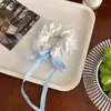 Elástico de Cabelo de Renda Estilo Coreano para Rabo de Cavalo, Scrunchie Grande, Elástico para Coque, Acessório de Cabelo de Luxo para Meninas