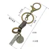 Llavero Tejido Hecho a Mano de Cuero de Vaca Estilo Vintage Americano Colgante Todo Fósforo Joyería marrón Regalo