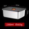 Recipiente hermético de acero inoxidable 304 para refrigerador congelador almacenamiento de alimentos lonchera cierre hermético presionar para sellar escape de aire