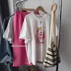 Camiseta Linda de Manga Corta Estilo Coreano para Mujer Primavera y Verano 2025 Nuevo Estilo Holgada y Relajada Marca de Moda Camiseta Blanca para Pareja