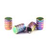 Automóvil y motocicleta belleza boca accesorios color mágico aleación de aluminio tapa de válvula color cubierta de válvula tapa de válvula de tres ranuras