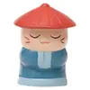 Miniatura de Palacio de Dibujos Animados con Figura de Resina de Emperador, Decoración de Escritorio para Alivio del Estrés