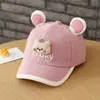 Gorros Infantiles para Primavera y Otoño, Gorra de Béisbol con Estampado de Osito para Niños y Niñas, Gorra de Béisbol Linda de Dibujos Animados para Exteriores