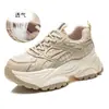 Zapatos de papá con suela de goma, nuevos zapatos casuales de cuero genuino con plataforma para mujer otoño 2026, zapatillas deportivas versátiles para correr para mujer