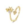 Anillo Abierto Panal Libélula Piedra Luna Transfronterizo Amazon Simple Personalidad Ajustable Comercio Exterior Europeo y Americano