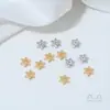 Cobre Banhado a Ouro 14K Zircônia Estrela de Quatro Pontas Fecho de Pérola Hexagrama Contas Espaçadoras Fecho de Acabamento Artesanal DIY Acessórios para Joias