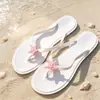 Chinelos de praia com estrela-do-mar para mulheres, sandálias casuais de cristal, chinelos de banheiro antiderrapantes de sola macia, estilo ins