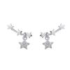 Pendientes de Lluvia de Meteoros Chapados en Oro Estilo Fresco Mini Pendientes de Estrella de Cinco Puntas Moda Femenina Simples Versátiles para Estudiantes